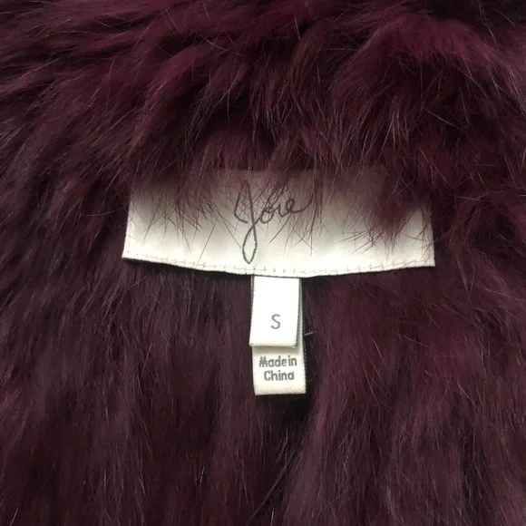 Joie burgundy fur vest, Small - Picture 8 of 10
